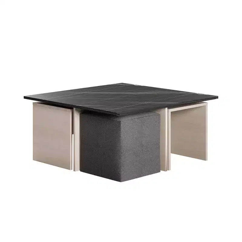 Ensemble Table Basse Gigogne et Pouf Haley de Manhattan Comfort