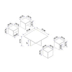 Ensemble Table Basse Gigogne et Pouf Haley de Manhattan Comfort