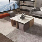 Ensemble Table Basse Gigogne et Pouf Haley de Manhattan Comfort