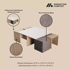 Ensemble Table Basse Gigogne et Pouf Haley de Manhattan Comfort