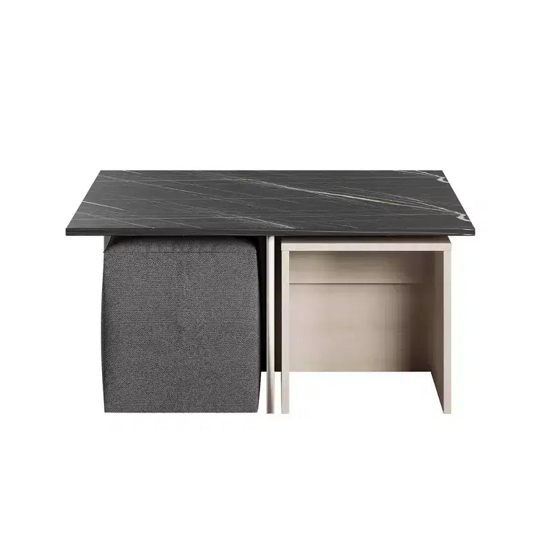 Ensemble Table Basse Gigogne et Pouf Haley de Manhattan Comfort