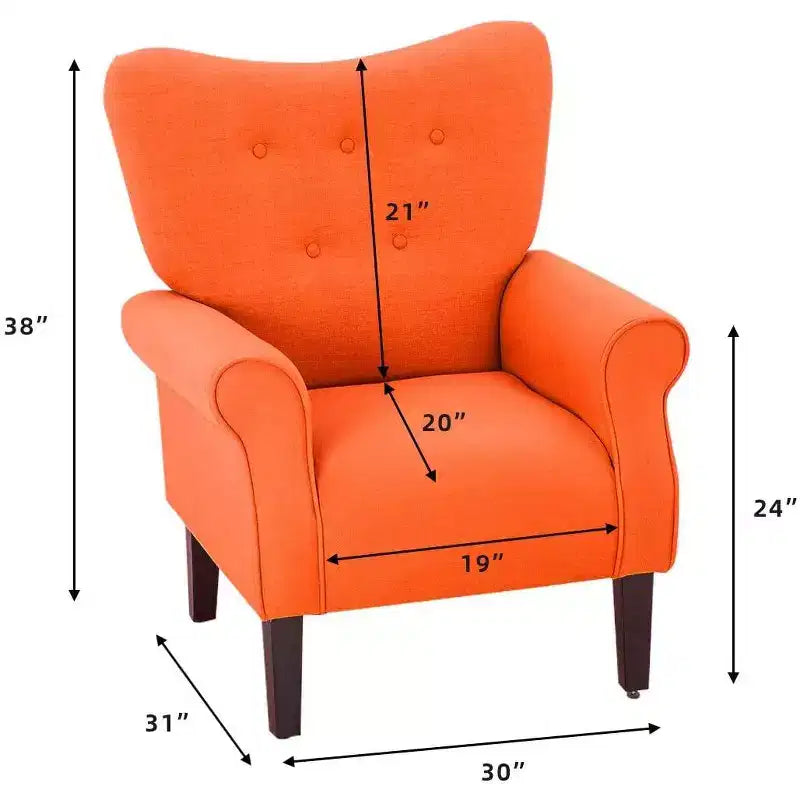 Fauteuil capitonné en velours Erommy de style milieu de siècle, Chaise d'appoint à dossier haut