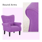 Fauteuil capitonné en velours Erommy de style milieu de siècle, Chaise d'appoint à dossier haut