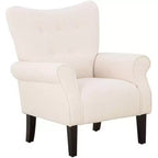 Fauteuil capitonné en velours Erommy de style milieu de siècle, Chaise d'appoint à dossier haut