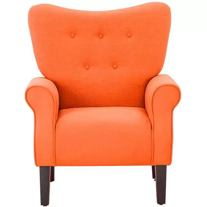 Fauteuil capitonné en velours Erommy de style milieu de siècle, Chaise d'appoint à dossier haut
