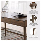Signature Design by Ashley Lyncott 60 – Bureau de travail style mid-century, brun