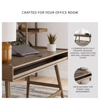 Signature Design by Ashley Lyncott 60 – Bureau de travail style mid-century, brun
