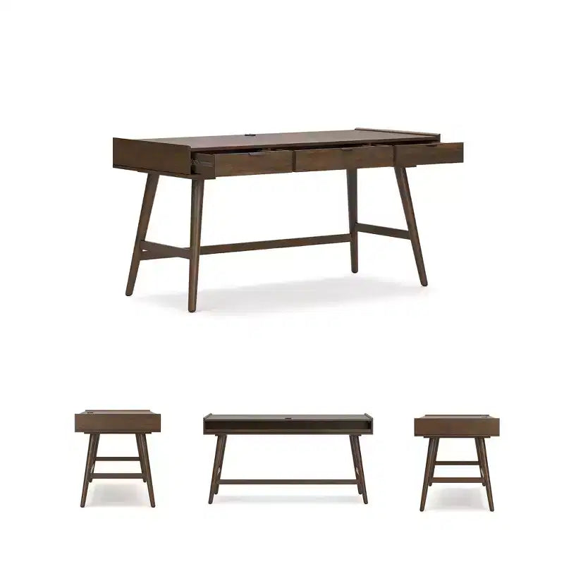 Signature Design by Ashley Lyncott 60 – Bureau de travail style mid-century, brun