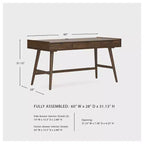 Signature Design by Ashley Lyncott 60 – Bureau de travail style mid-century, brun