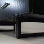 Meuble TV LeisureMod Avery Collection avec cadre en bois MDF et pieds en acier thermolaqué avec rangement Centre de divertissement multimédia moderne, salon