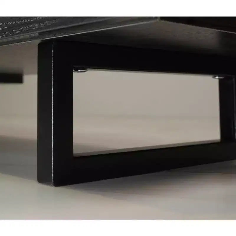 Meuble TV LeisureMod Avery Collection avec cadre en bois MDF et pieds en acier thermolaqué avec rangement Centre de divertissement multimédia moderne, salon