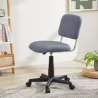 Chaise de bureau à domicile sans accoudoirs VECELO Comfy, réglable en hauteur et pivotante