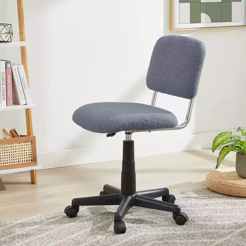 Chaise de bureau à domicile sans accoudoirs VECELO Comfy, réglable en hauteur et pivotante