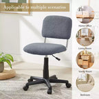 Chaise de bureau à domicile sans accoudoirs VECELO Comfy, réglable en hauteur et pivotante