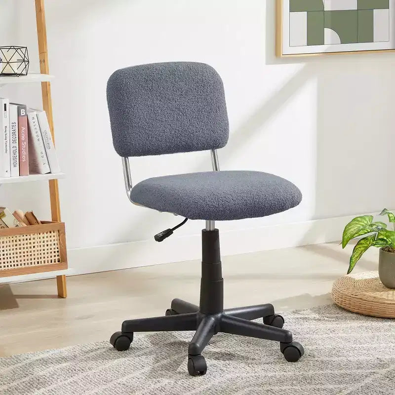 Chaise de bureau à domicile sans accoudoirs VECELO Comfy, réglable en hauteur et pivotante