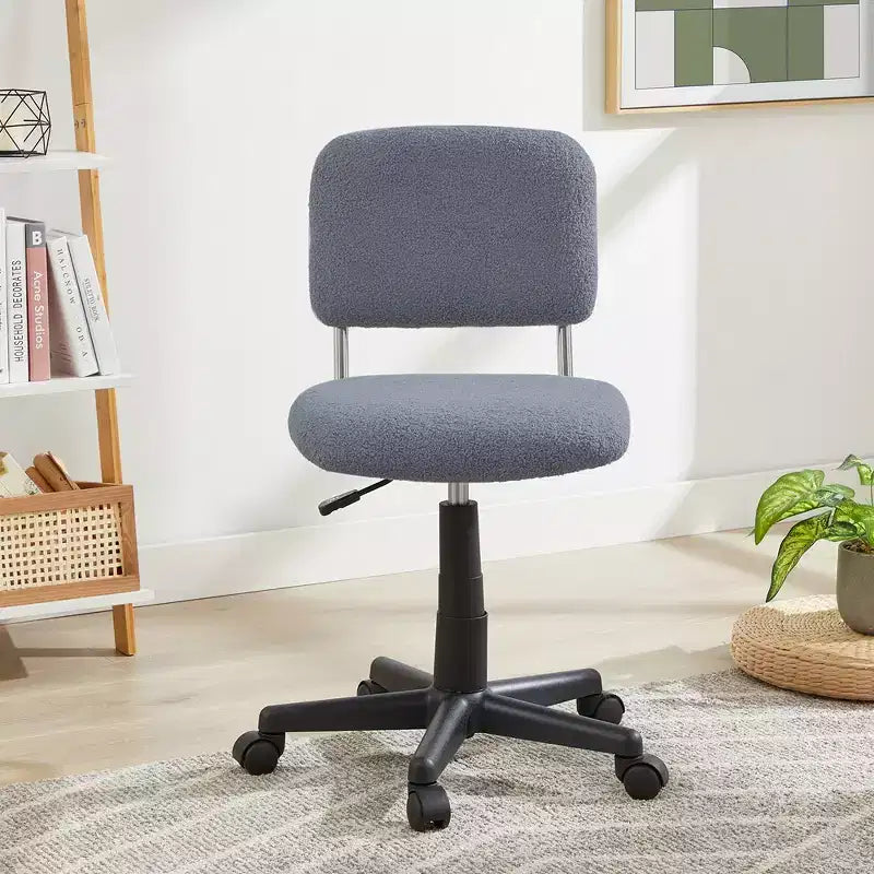 Chaise de bureau à domicile sans accoudoirs VECELO Comfy, réglable en hauteur et pivotante
