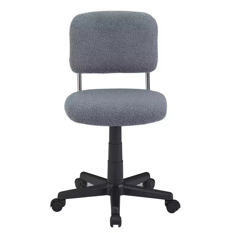 Chaise de bureau à domicile sans accoudoirs VECELO Comfy, réglable en hauteur et pivotante