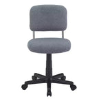Chaise de bureau à domicile sans accoudoirs VECELO Comfy, réglable en hauteur et pivotante