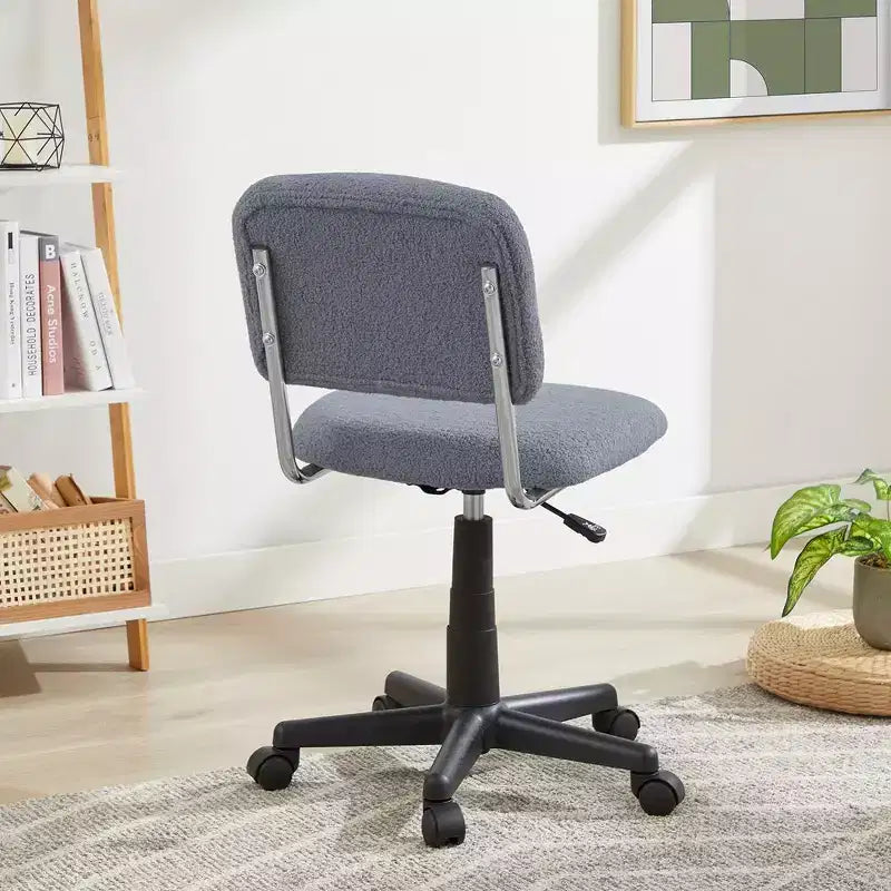 Chaise de bureau à domicile sans accoudoirs VECELO Comfy, réglable en hauteur et pivotante