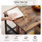 VECELO Table basse rectangulaire de 100,0 cm avec étagère de rangement, meuble TV industriel