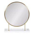 Miroir de table rond Maxfield 18 x 22 de Kate & Laurel All Things Decor