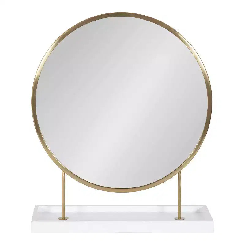 Miroir de table rond Maxfield 18 x 22 de Kate & Laurel All Things Decor
