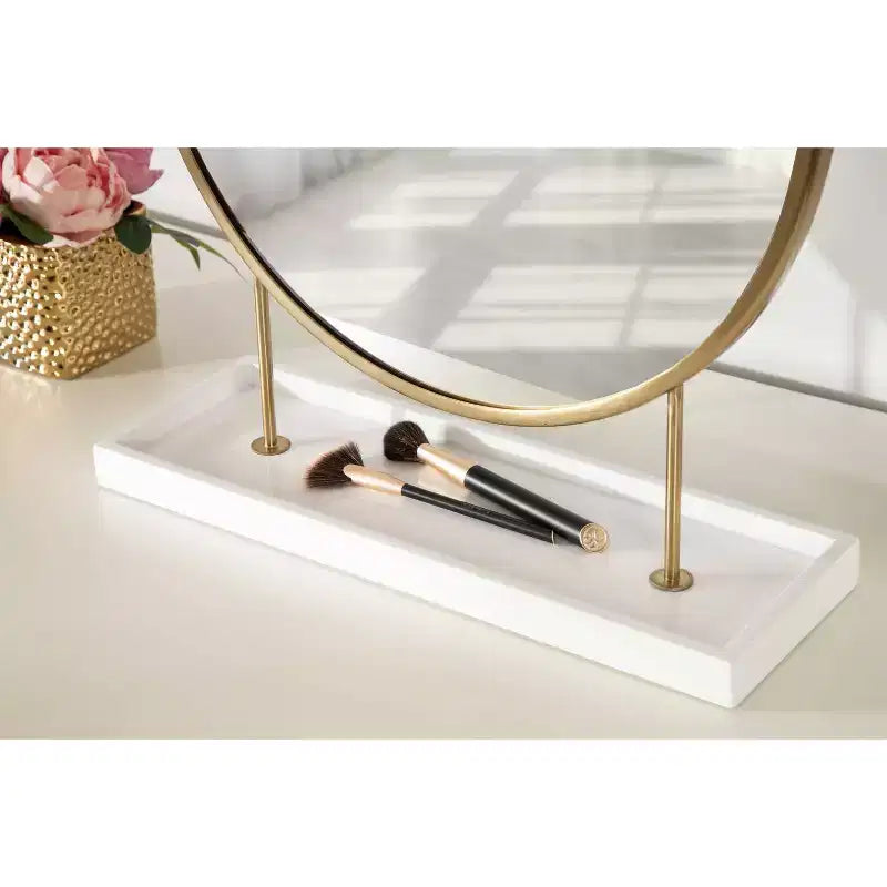 Miroir de table rond Maxfield 18 x 22 de Kate & Laurel All Things Decor