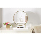 Miroir de table rond Maxfield 18 x 22 de Kate & Laurel All Things Decor