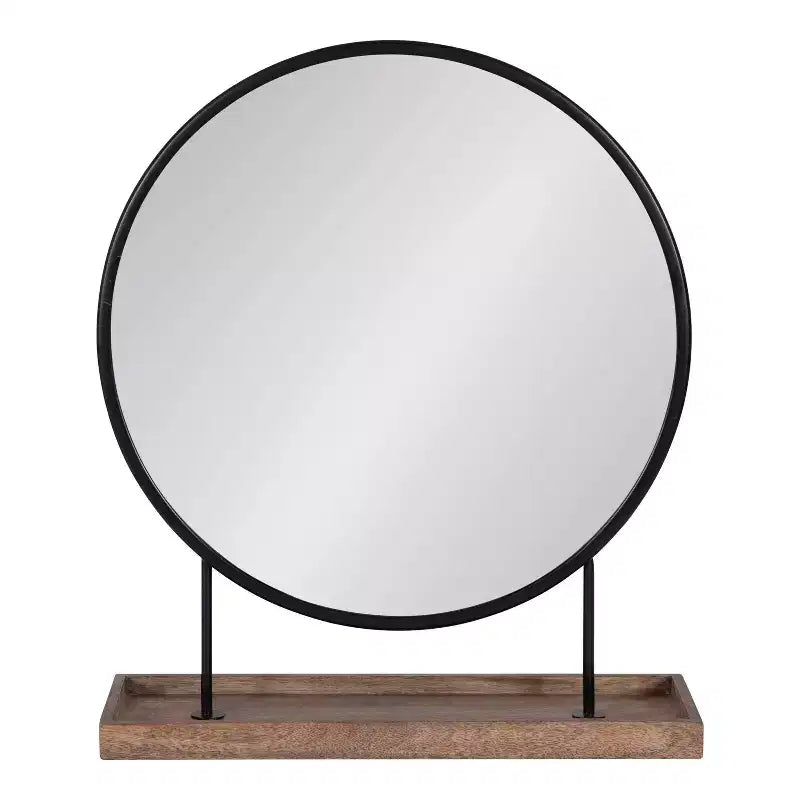 Miroir de table rond Maxfield 18 x 22 de Kate & Laurel All Things Decor
