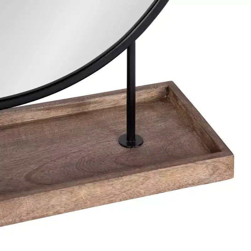 Miroir de table rond Maxfield 18 x 22 de Kate & Laurel All Things Decor