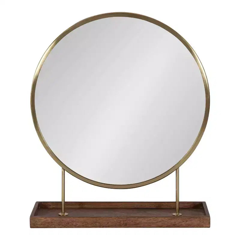 Miroir de table rond Maxfield 18 x 22 de Kate & Laurel All Things Decor