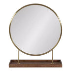Miroir de table rond Maxfield 18 x 22 de Kate & Laurel All Things Decor