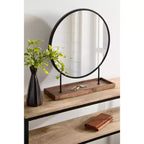 Miroir de table rond Maxfield 18 x 22 de Kate & Laurel All Things Decor