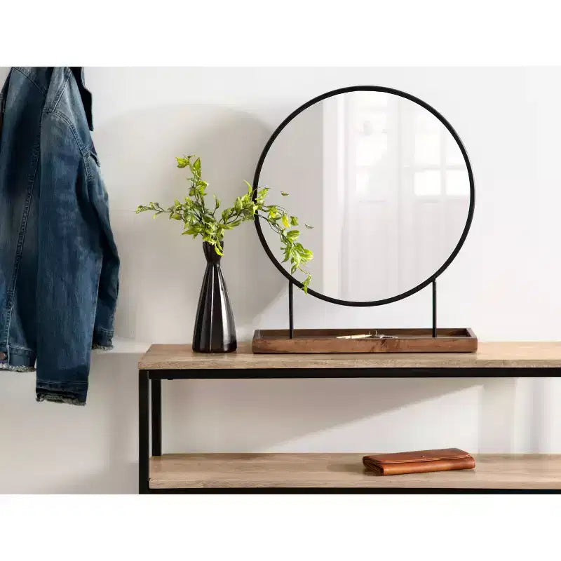 Miroir de table rond Maxfield 18 x 22 de Kate & Laurel All Things Decor