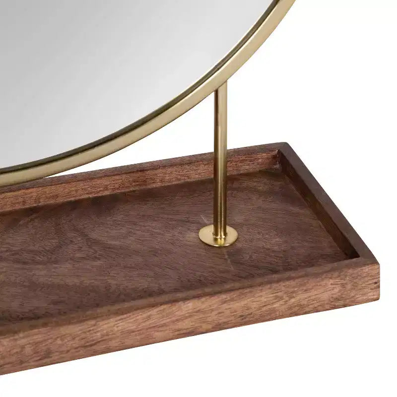Miroir de table rond Maxfield 18 x 22 de Kate & Laurel All Things Decor