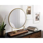 Miroir de table rond Maxfield 18 x 22 de Kate & Laurel All Things Decor