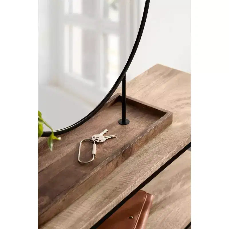 Miroir de table rond Maxfield 18 x 22 de Kate & Laurel All Things Decor
