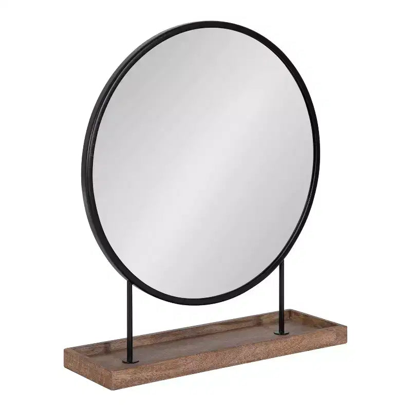 Miroir de table rond Maxfield 18 x 22 de Kate & Laurel All Things Decor