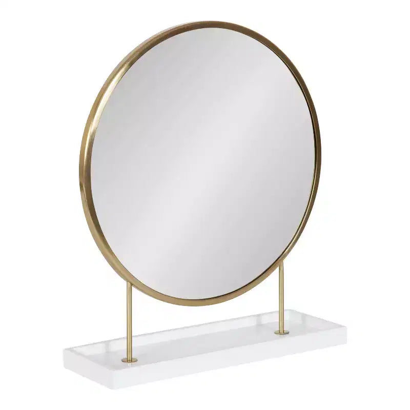 Miroir de table rond Maxfield 18 x 22 de Kate & Laurel All Things Decor