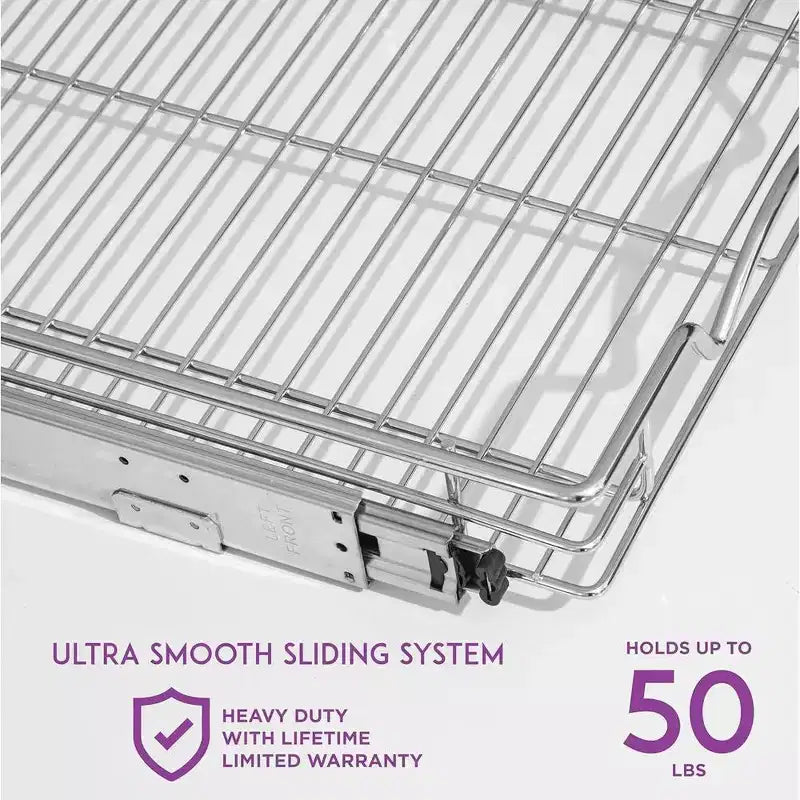 Glissières coulissantes Hold N Storage – Paire de glissières de tiroir robustes avec système de glissement fluide