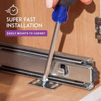 Glissières coulissantes Hold N Storage – Paire de glissières de tiroir robustes avec système de glissement fluide