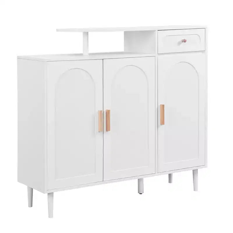 Meuble à chaussures moderne avec portes, meuble de rangement en bois avec étagères réglables, organisateur de chaussures pour entrée, couloir, salon