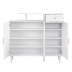 Meuble à chaussures moderne avec portes, meuble de rangement en bois avec étagères réglables, organisateur de chaussures pour entrée, couloir, salon