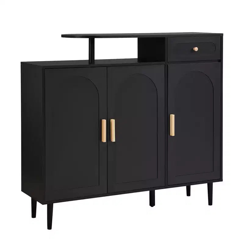 Meuble à chaussures moderne avec portes, meuble de rangement en bois avec étagères réglables, organisateur de chaussures pour entrée, couloir, salon