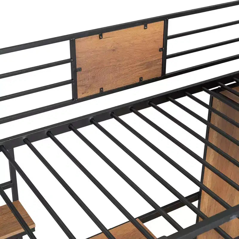 Lit mezzanine une place avec bureau en L et armoire 4B - ModernLuxe