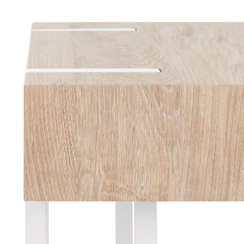 Table d'appoint Aberton - ACC7002 - Naturel/Blanc - Safavieh