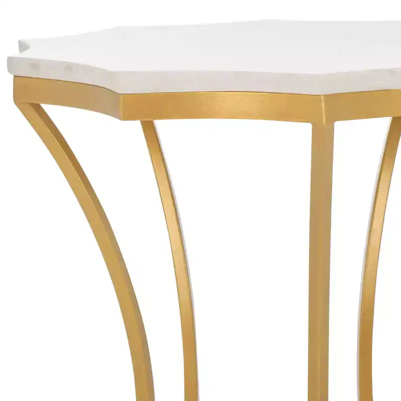 Table d'appoint Starbella - FOX5526A - Blanc/Or - Safavieh Couture