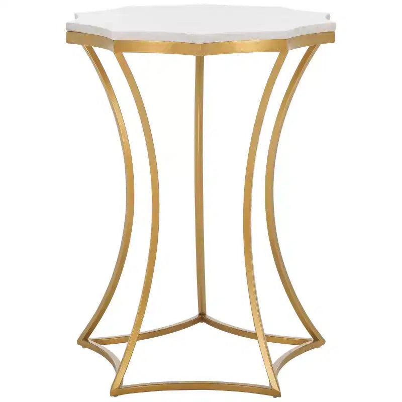 Table d'appoint Starbella - FOX5526A - Blanc/Or - Safavieh Couture