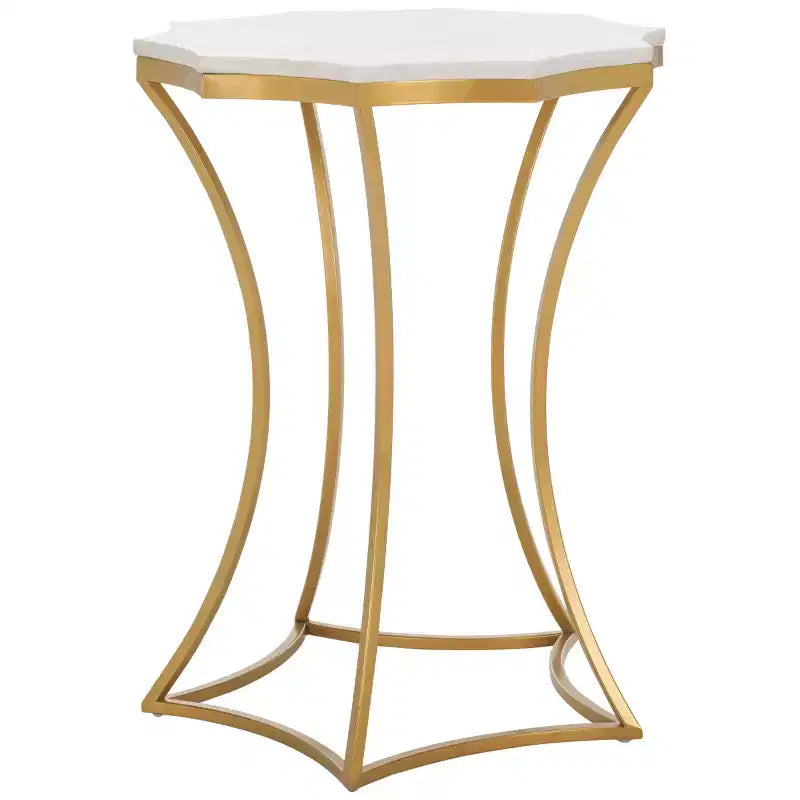 Table d'appoint Starbella - FOX5526A - Blanc/Or - Safavieh Couture