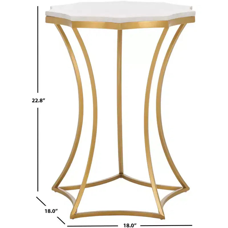 Table d'appoint Starbella - FOX5526A - Blanc/Or - Safavieh Couture